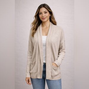 Abercrombie & Fitch Cardigan Womens Small‎ Beige Long Sleeve Open Front